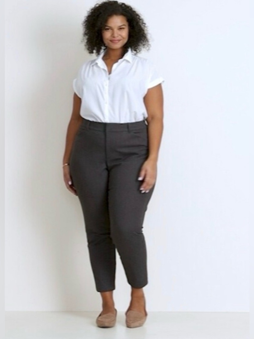 old navy high rise pixie secret smooth pockets pants size 24 gray new